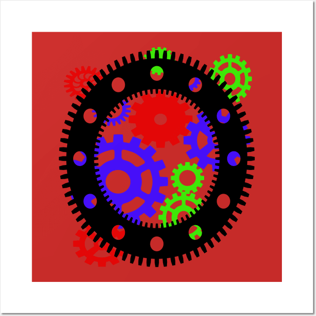 Colourful Cogs Wall Art by Cadava